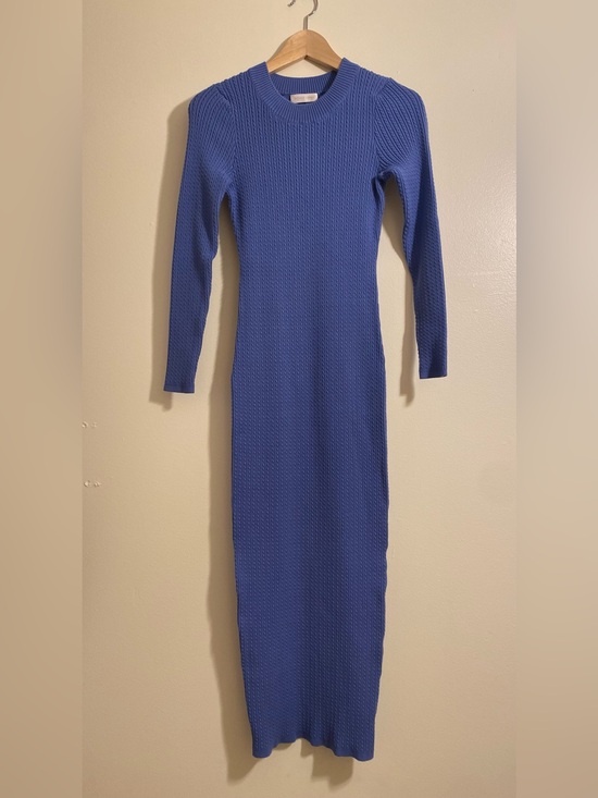 Ronny Kobo Collection Dresses & Skirts - Ronny Kobo Collection Ribbed Knit Maxi Dress - Blue. Size XS